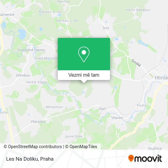 Les Na Dolíku mapa