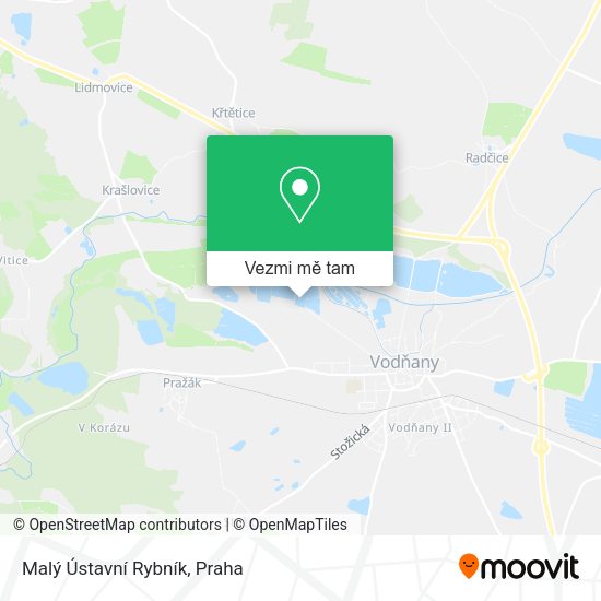 Malý Ústavní Rybník mapa