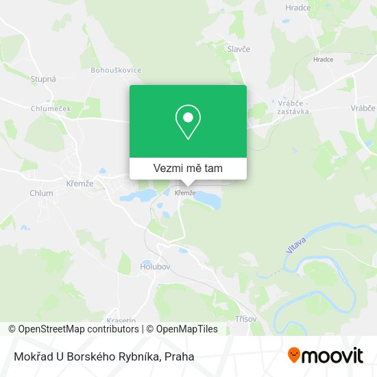 Mokřad U Borského Rybníka mapa
