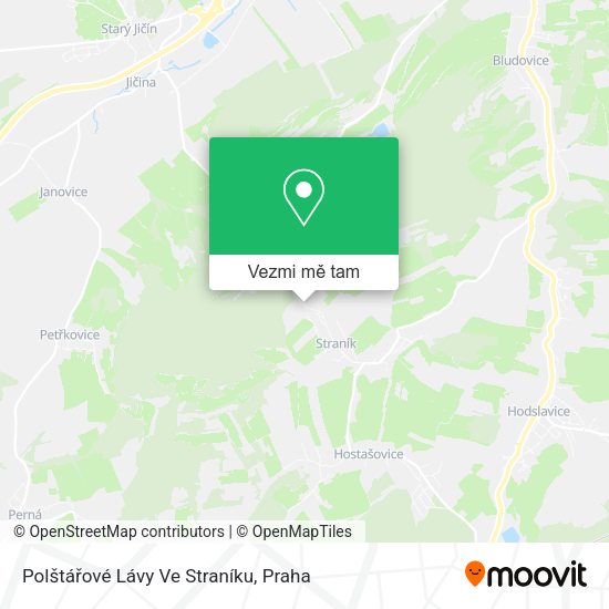 Polštářové Lávy Ve Straníku mapa
