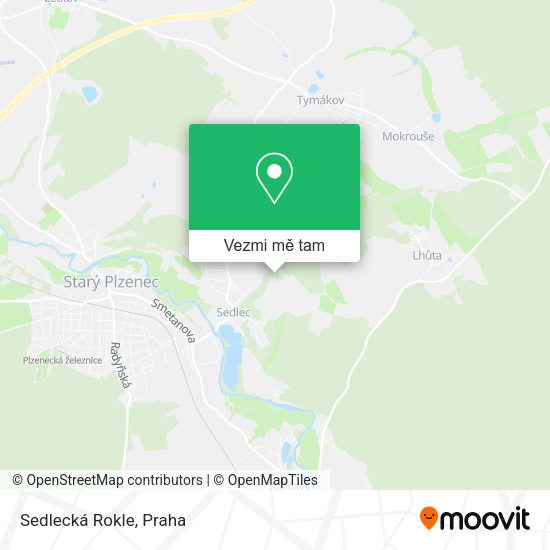 Sedlecká Rokle mapa