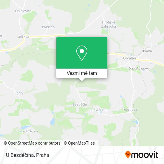 U Bezděčína mapa