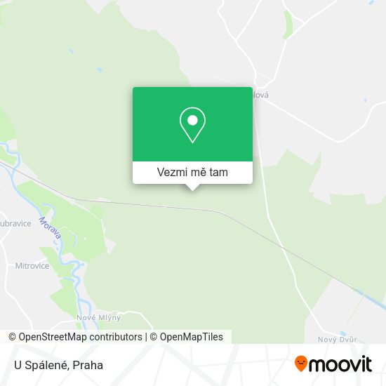 U Spálené mapa
