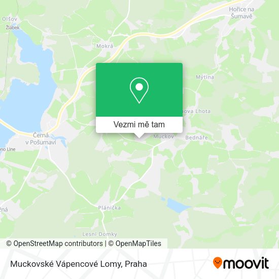 Muckovské Vápencové Lomy mapa