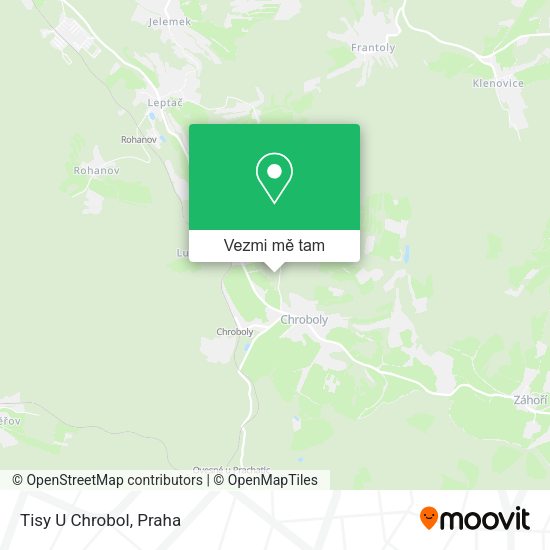 Tisy U Chrobol mapa