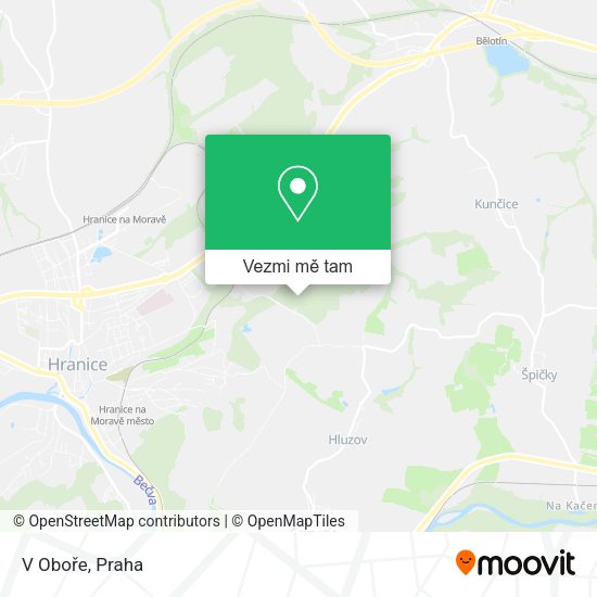V Oboře mapa