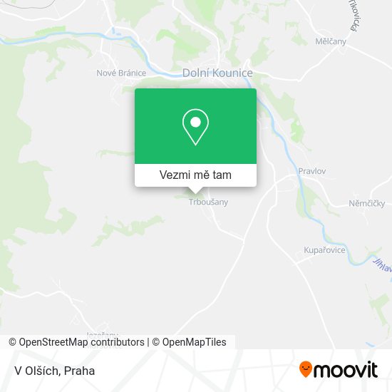 V Olších mapa