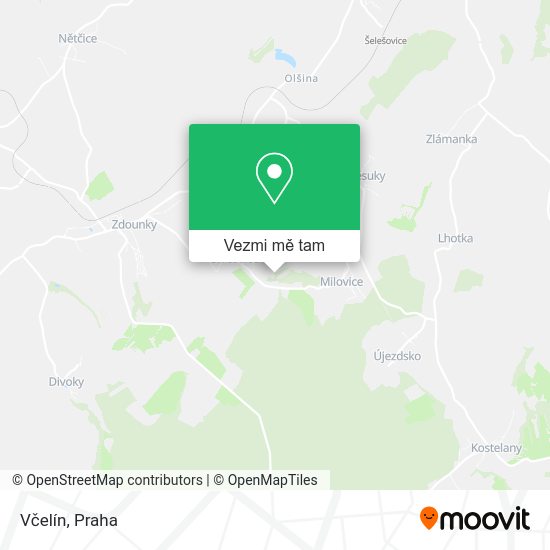 Včelín mapa