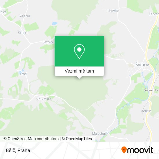 Bělč mapa