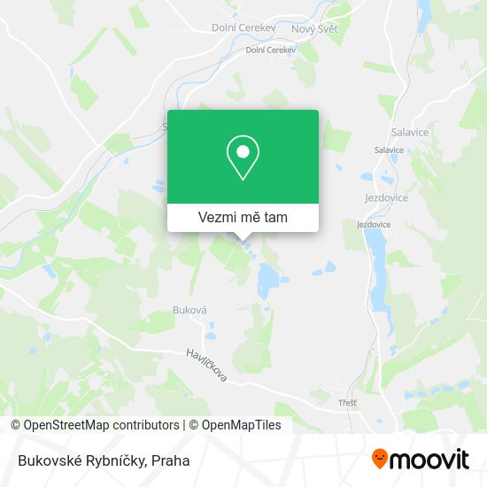 Bukovské Rybníčky mapa