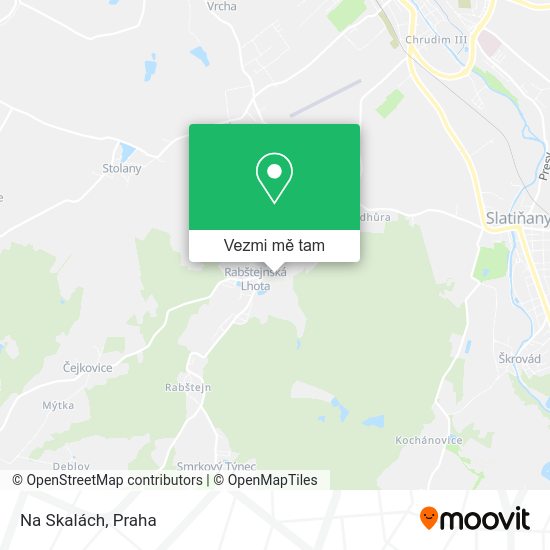 Na Skalách mapa