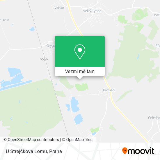 U Strejčkova Lomu mapa