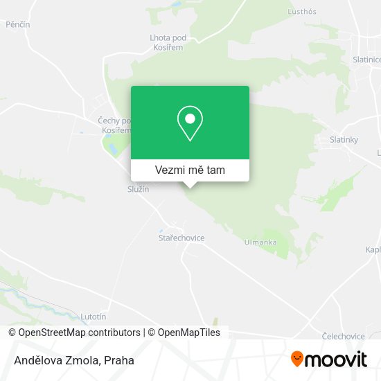 Andělova Zmola mapa