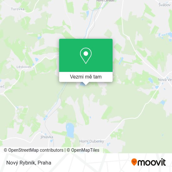 Nový Rybník mapa