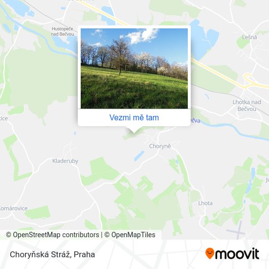 Choryňská Stráž mapa