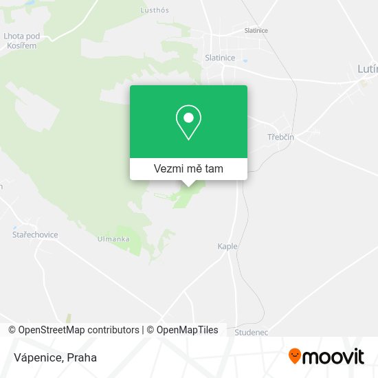 Vápenice mapa