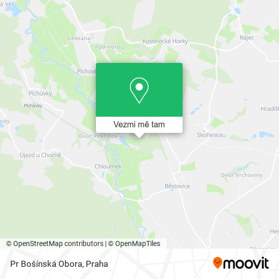 Pr Bošínská Obora mapa