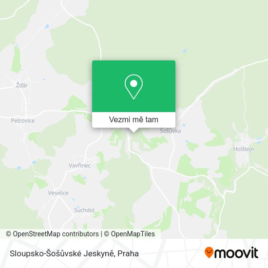 Sloupsko-Šošůvské Jeskyně mapa