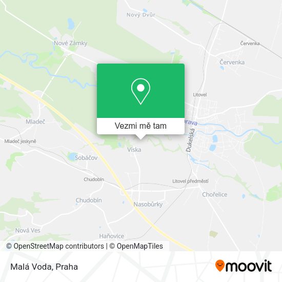 Malá Voda mapa