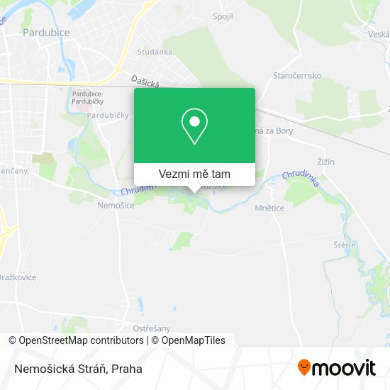 Nemošická Stráň mapa