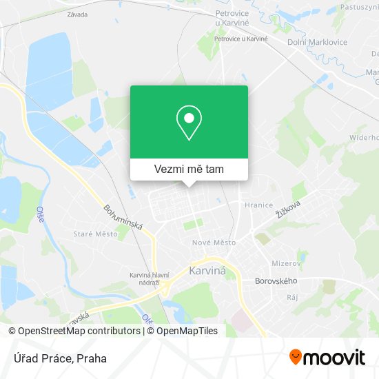 Úřad Práce mapa