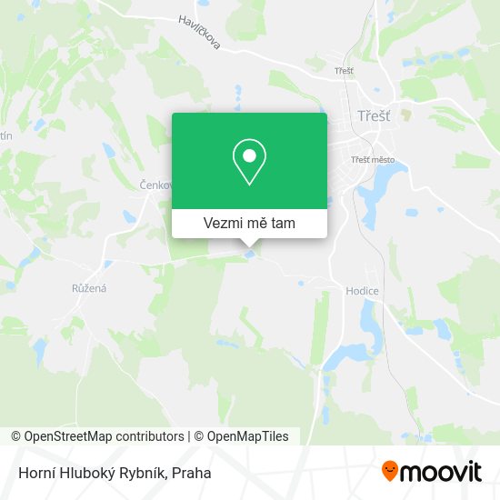Horní Hluboký Rybník mapa