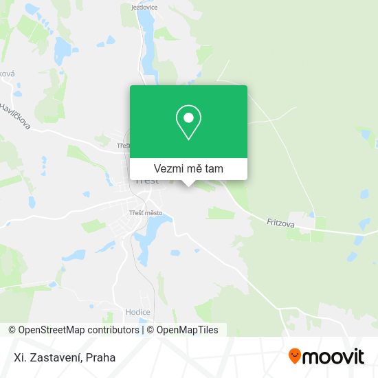 Xi. Zastavení mapa