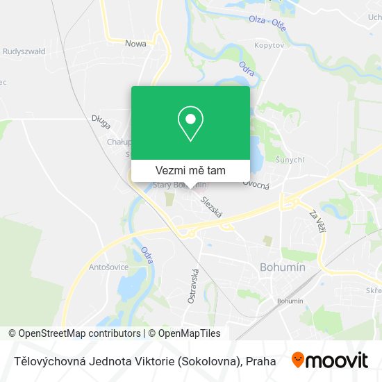 Tělovýchovná Jednota Viktorie (Sokolovna) mapa
