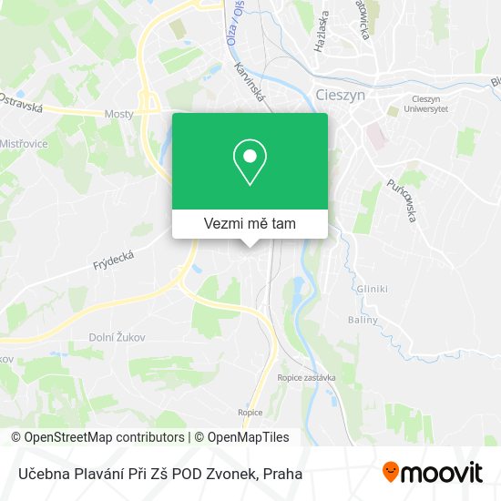 Učebna Plavání Při Zš POD Zvonek mapa