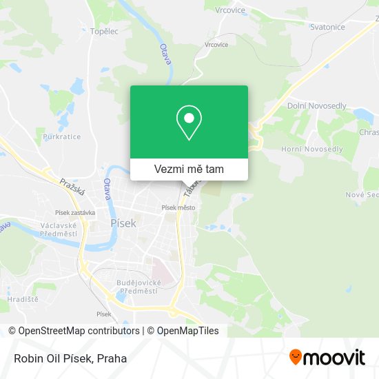 Robin Oil Písek mapa