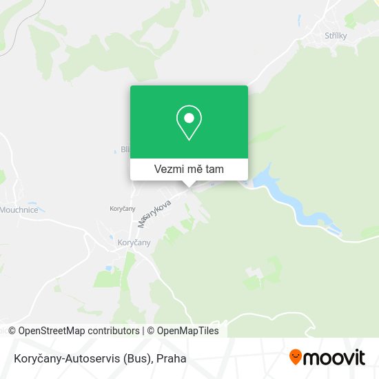 Koryčany-Autoservis (Bus) mapa