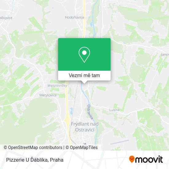 Pizzerie U Ďáblíka mapa