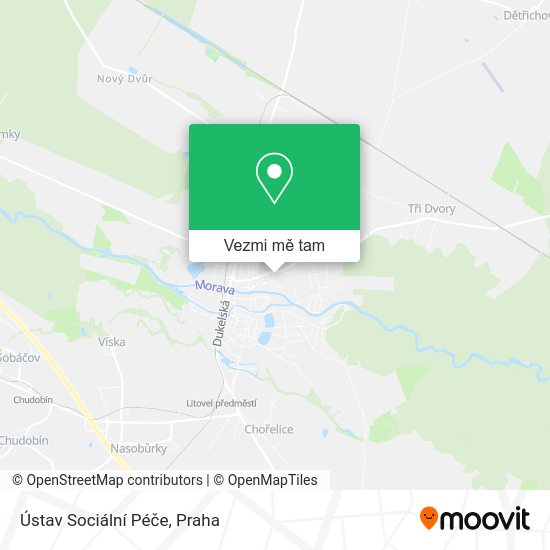 Ústav Sociální Péče mapa