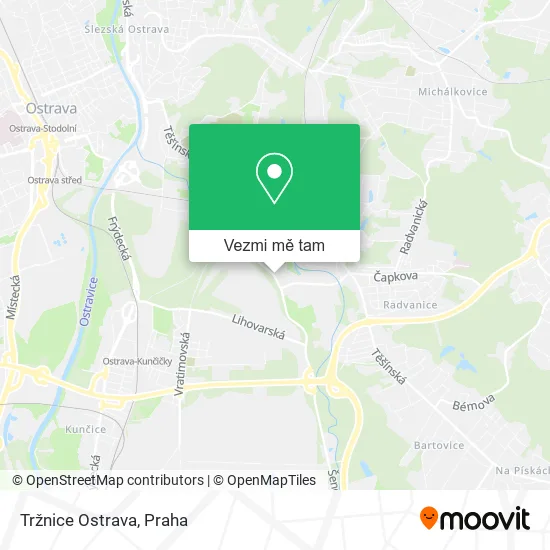 Tržnice Ostrava mapa