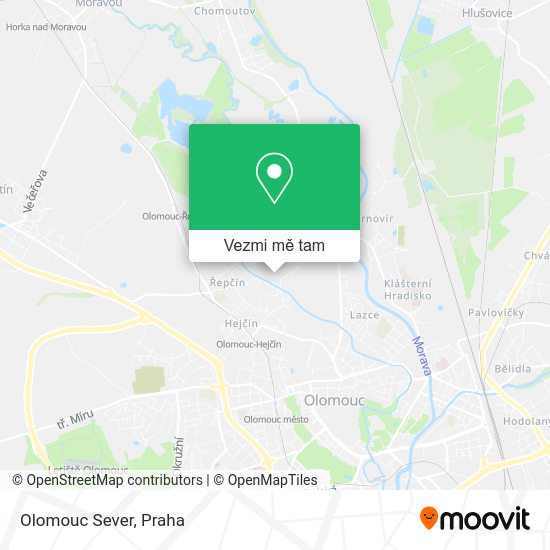 Olomouc Sever mapa