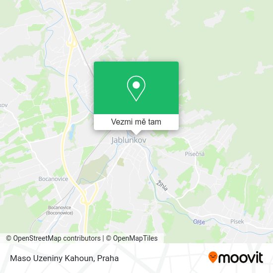 Maso Uzeniny Kahoun mapa