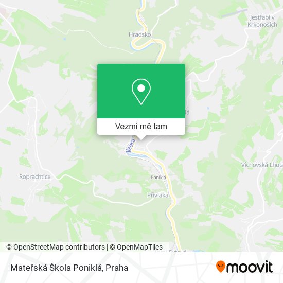 Mateřská Škola Poniklá mapa