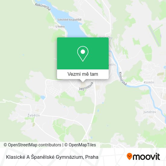 Klasické A Španělské Gymnázium mapa