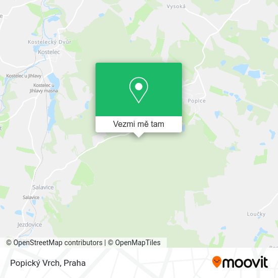 Popický Vrch mapa