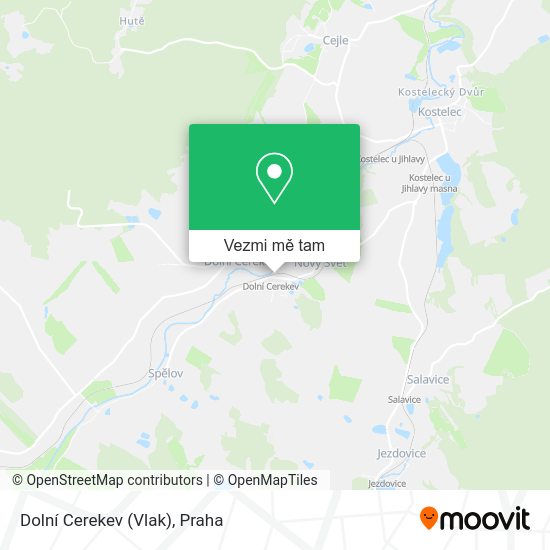 Dolní Cerekev (Vlak) mapa