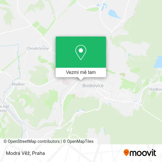 Modrá Věž mapa