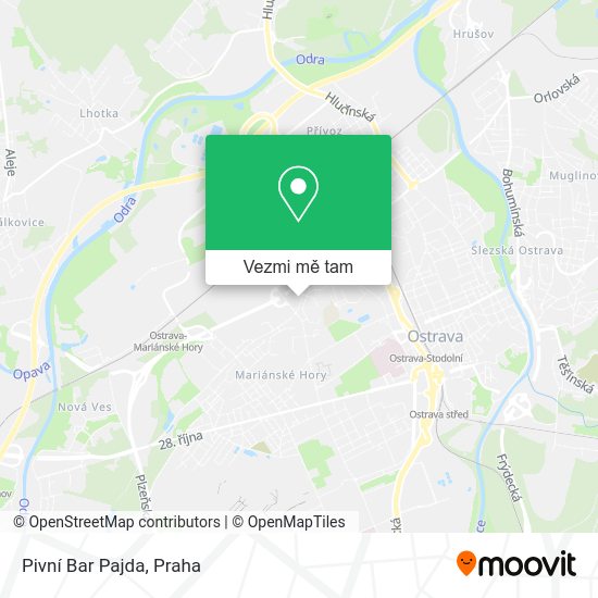 Pivní Bar Pajda mapa