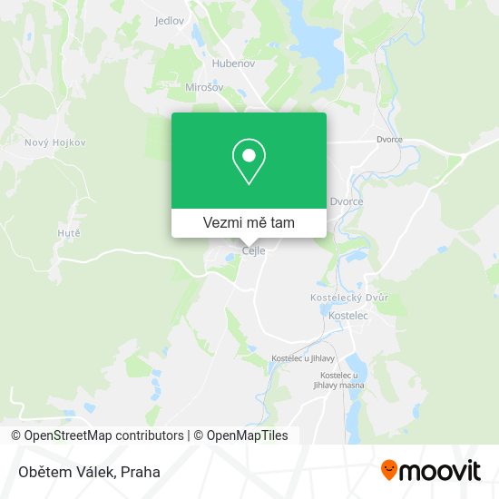 Obětem Válek mapa