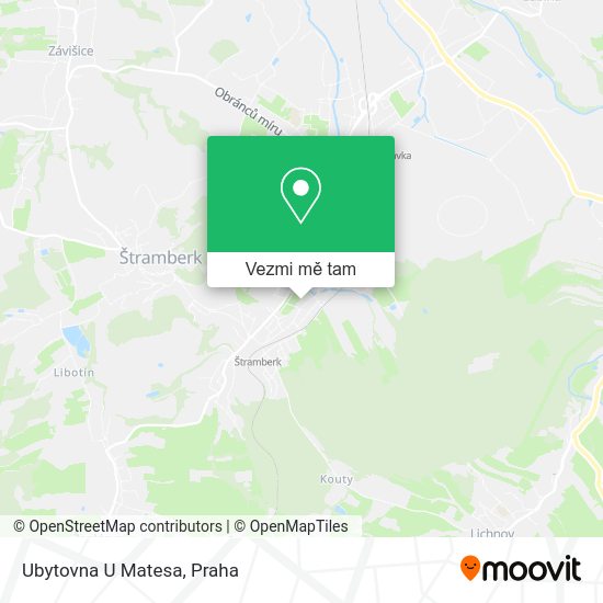 Ubytovna U Matesa mapa