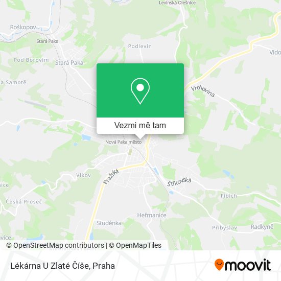 Lékárna U Zlaté Číše mapa