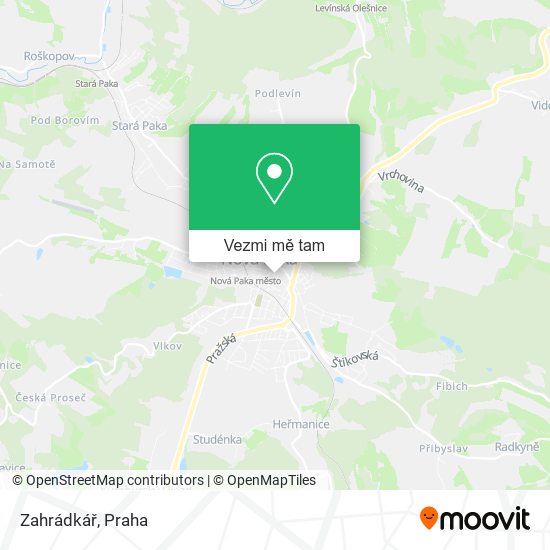 Zahrádkář mapa