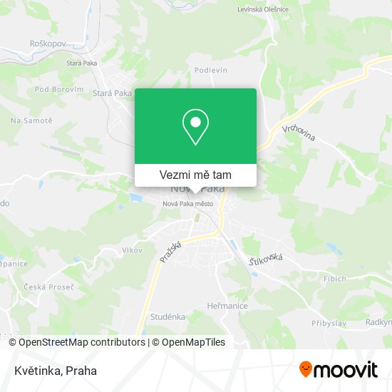 Květinka mapa