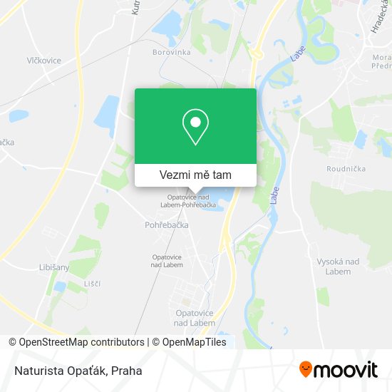 Naturista Opaťák mapa