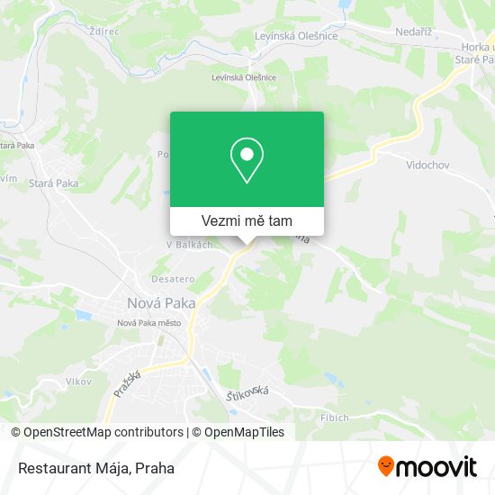 Restaurant Mája mapa