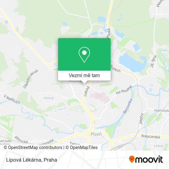 Lipová Lékárna mapa